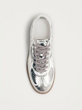 ALOHAS Metallic Silver & White Women's Sneaker